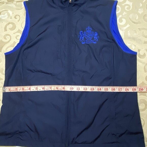 Ralph Lauren Women’s Sz M Crest Full Zip Reversible Golf Vest 6 Zip Pockets - Picture 9 of 14